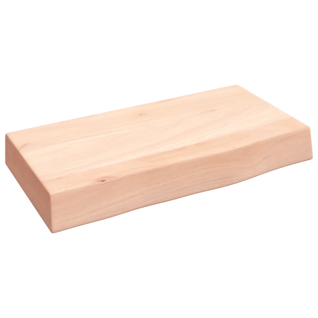 vidaXL Półka, 40x20x6 cm, surowe lite drewno dębowe