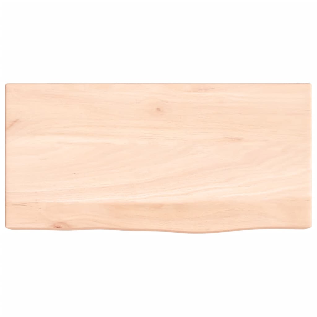 vidaXL Półka, 40x20x6 cm, surowe lite drewno dębowe