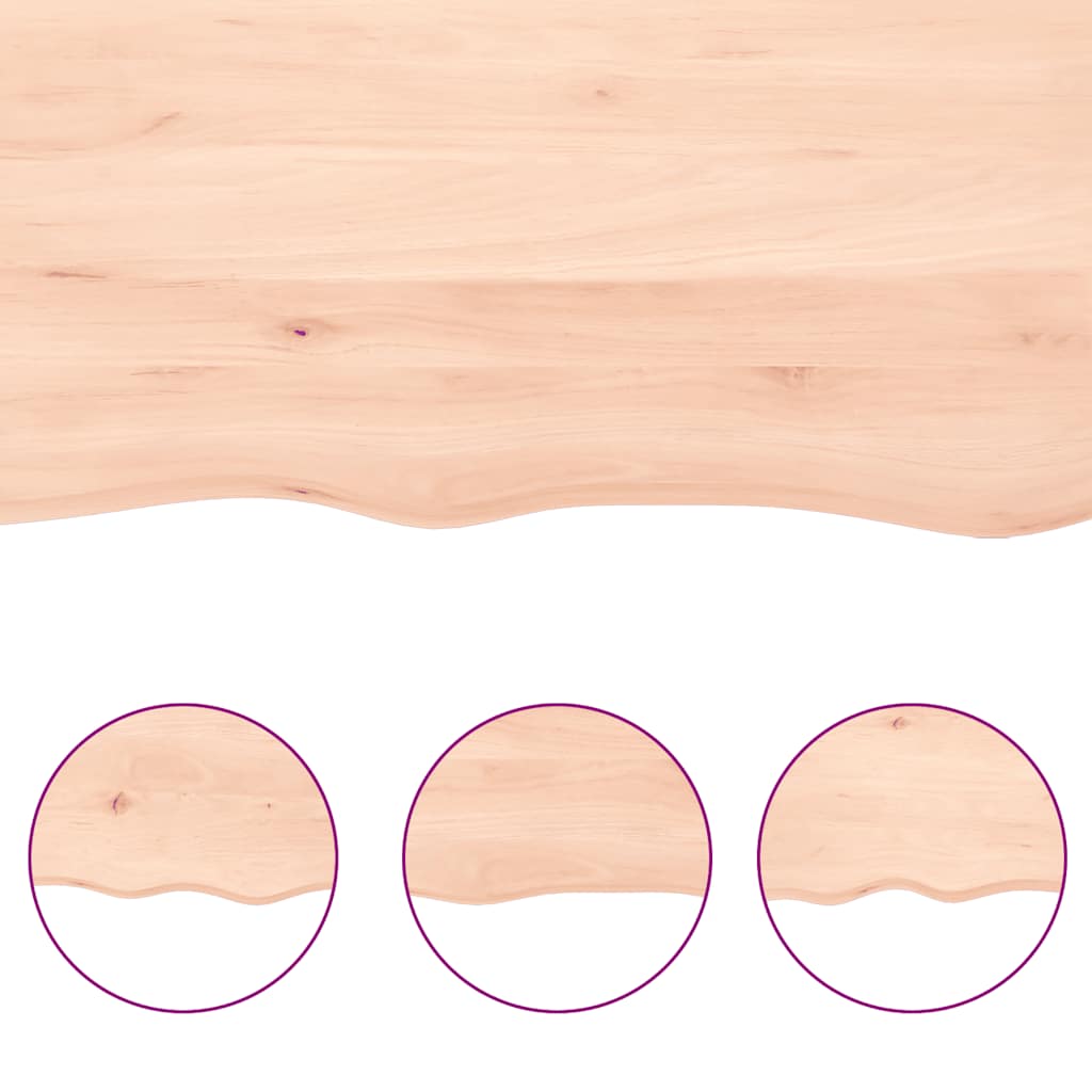 vidaXL Półka, 40x30x(2-6) cm, surowe lite drewno dębowe