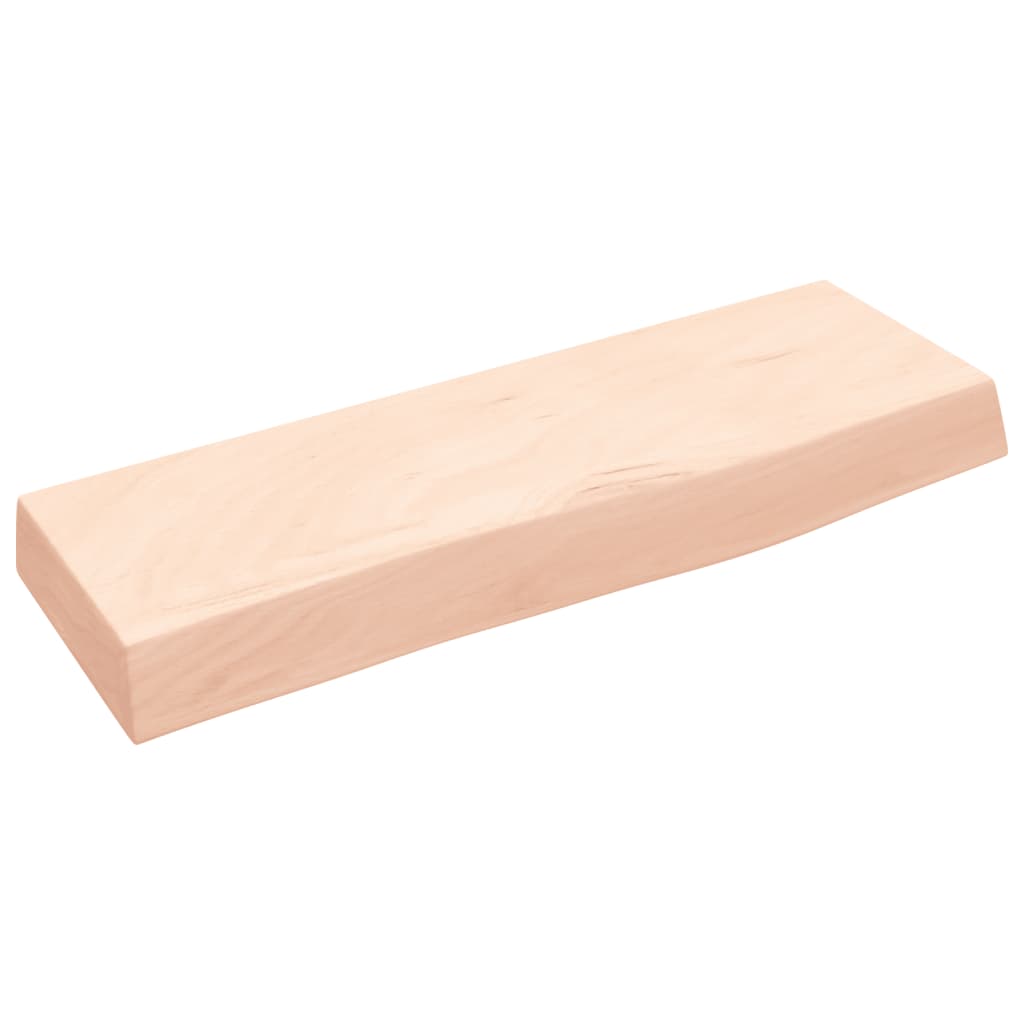 vidaXL Półka, 60x20x6 cm, surowe lite drewno dębowe