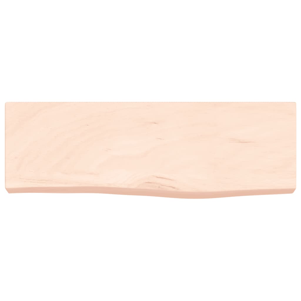 vidaXL Półka, 60x20x6 cm, surowe lite drewno dębowe