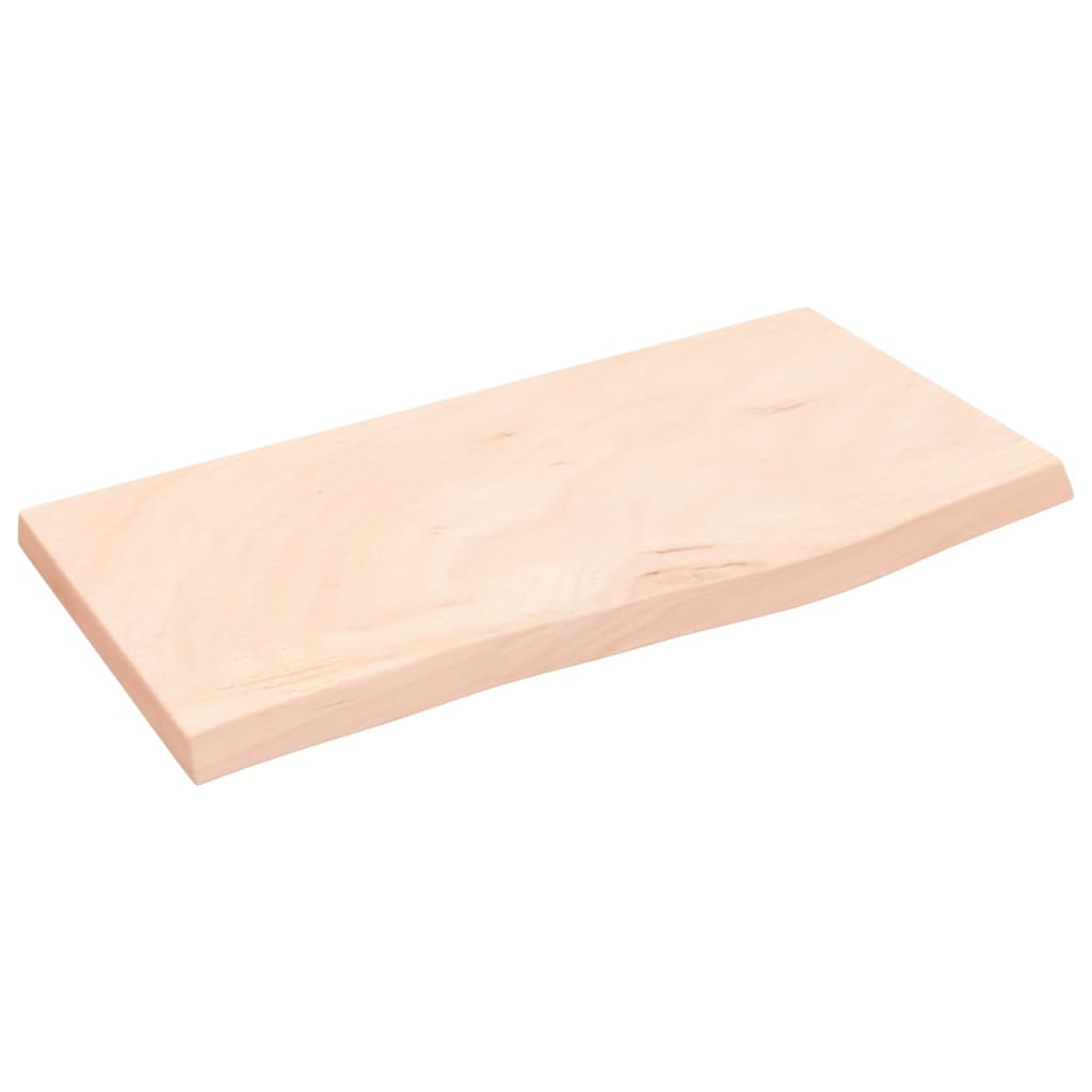vidaXL Półka, 60x30x2 cm, surowe lite drewno dębowe