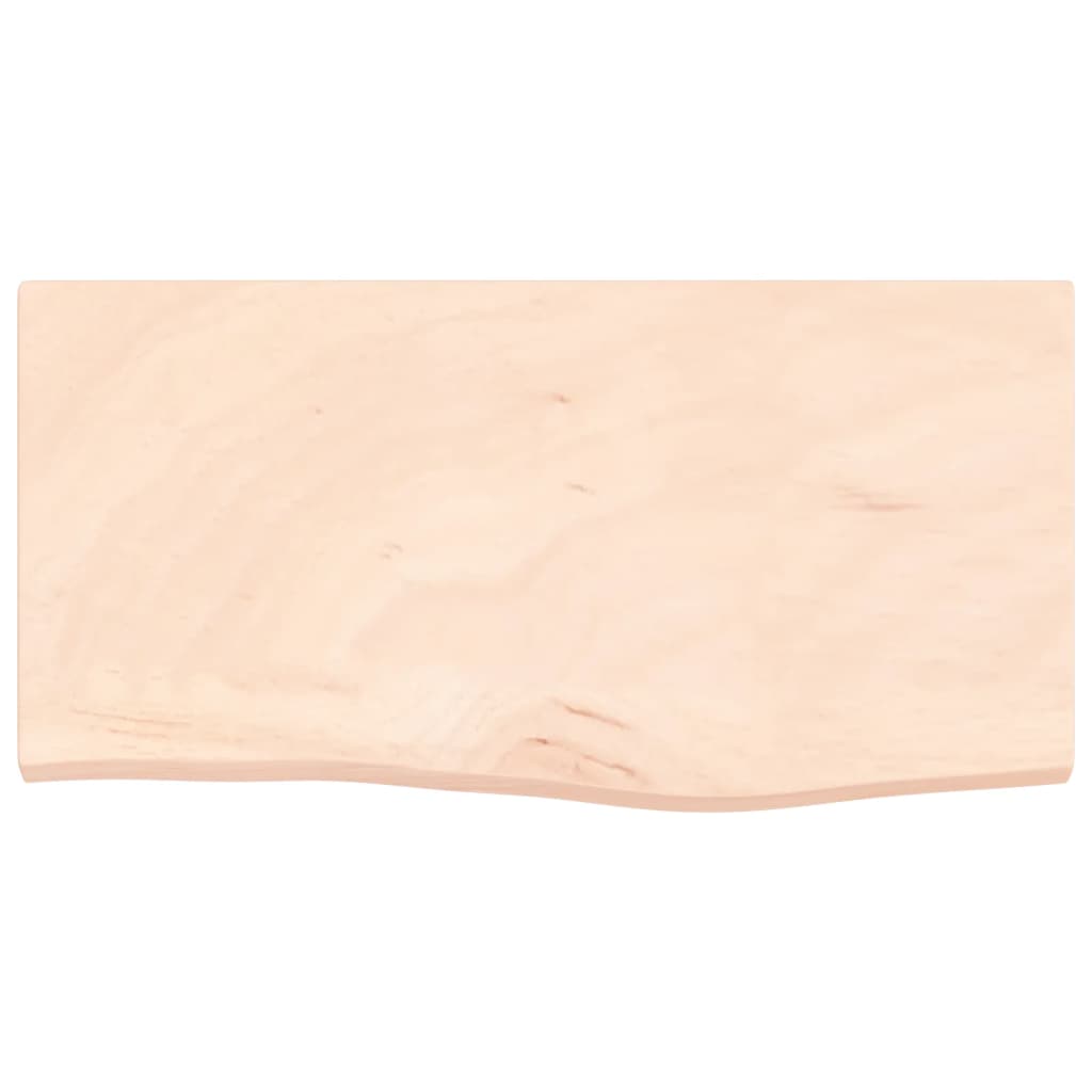 vidaXL Półka, 60x30x(2-4) cm, surowe lite drewno dębowe