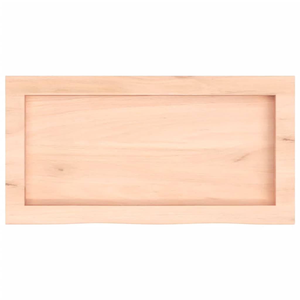 vidaXL Półka, 60x30x(2-4) cm, surowe lite drewno dębowe