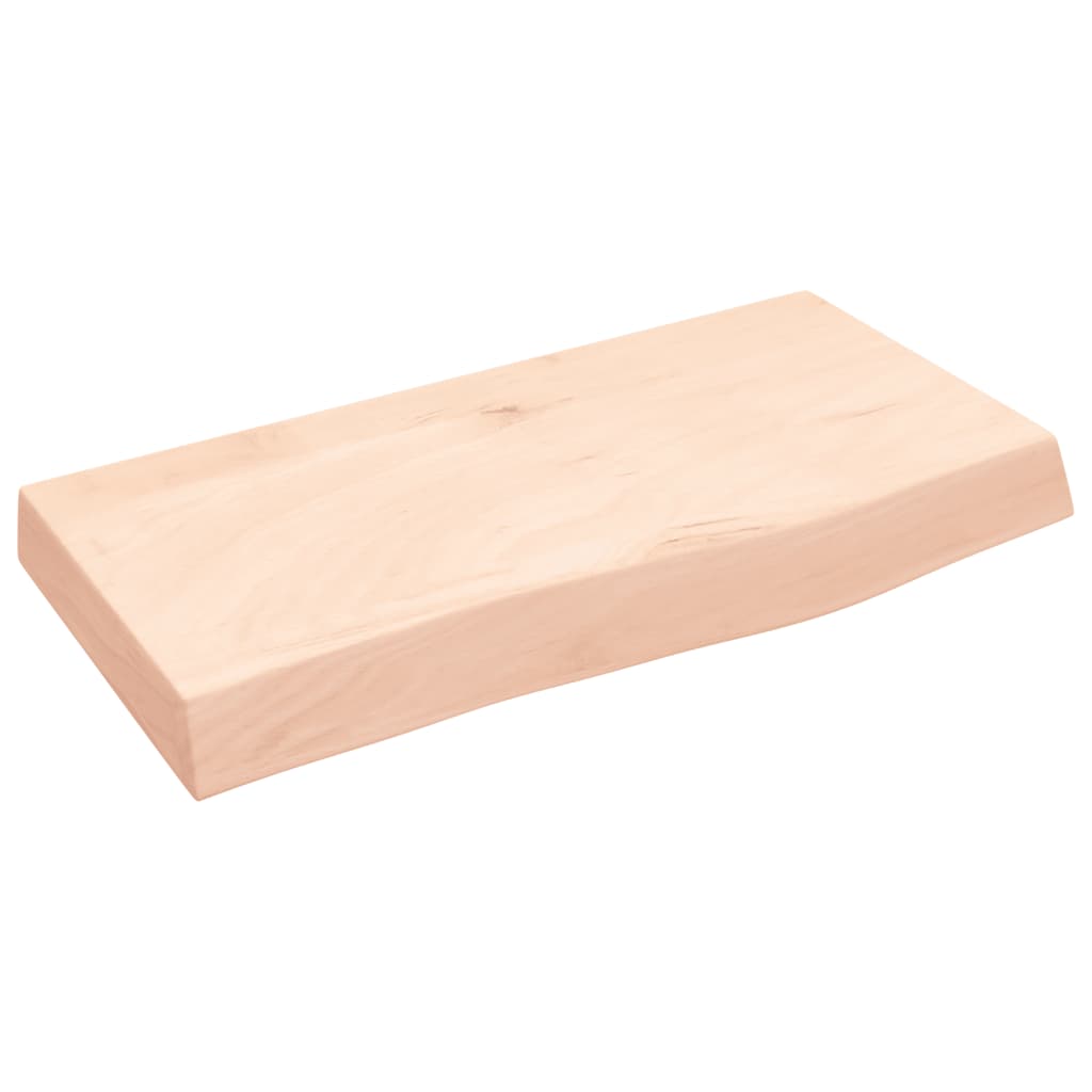 vidaXL Półka, 60x30x(2-6) cm, surowe lite drewno dębowe
