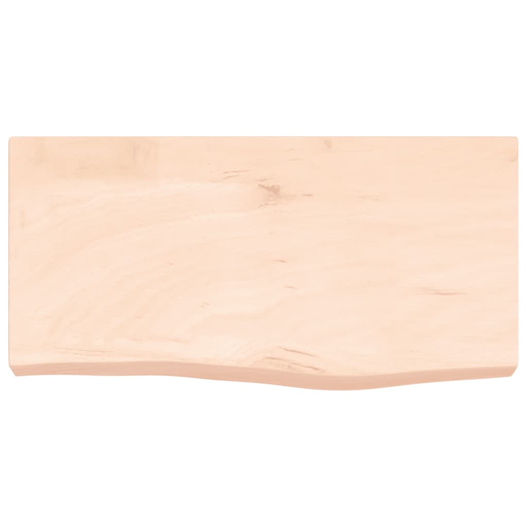 vidaXL Półka, 60x30x(2-6) cm, surowe lite drewno dębowe