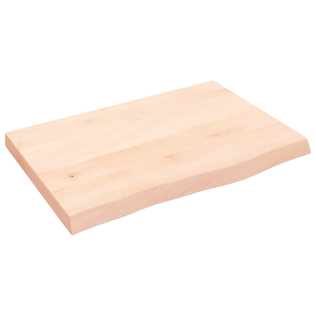 vidaXL Półka, 60x40x(2-4) cm, surowe lite drewno dębowe