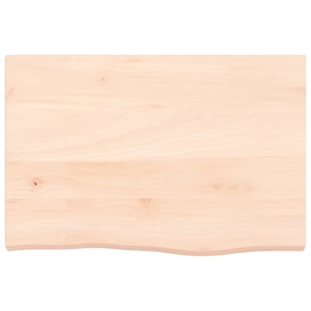 vidaXL Półka, 60x40x(2-4) cm, surowe lite drewno dębowe