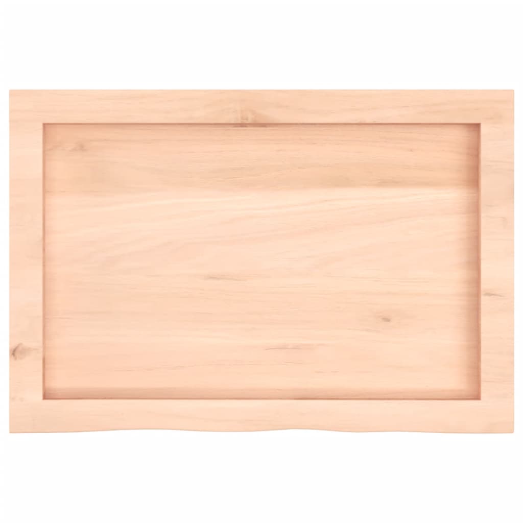 vidaXL Półka, 60x40x(2-4) cm, surowe lite drewno dębowe