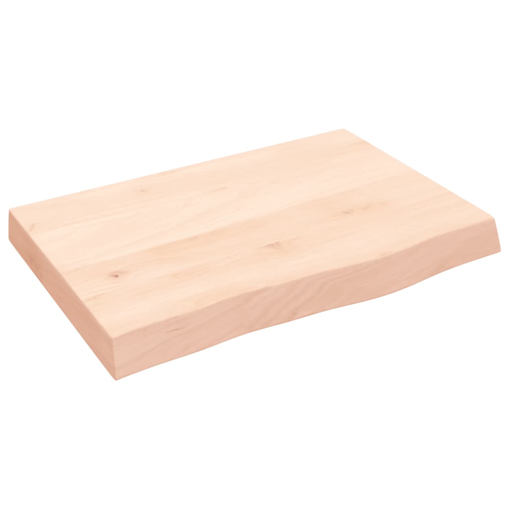 vidaXL Półka, 60x40x(2-6) cm, surowe lite drewno dębowe