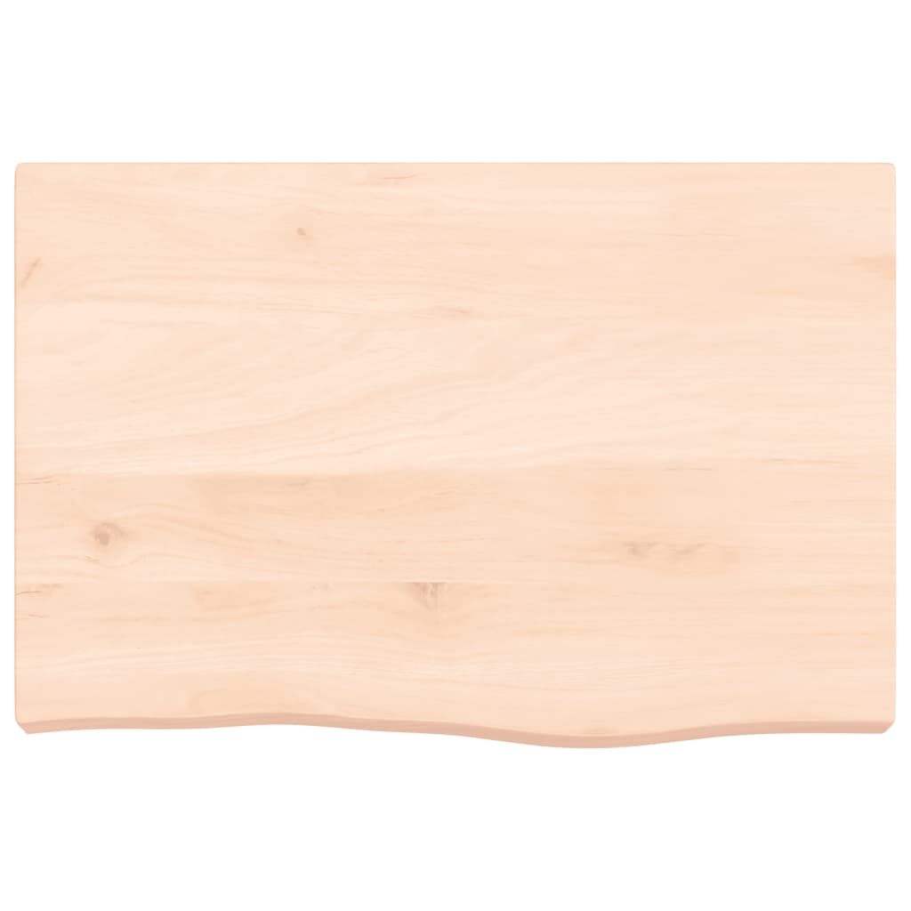 vidaXL Półka, 60x40x(2-6) cm, surowe lite drewno dębowe