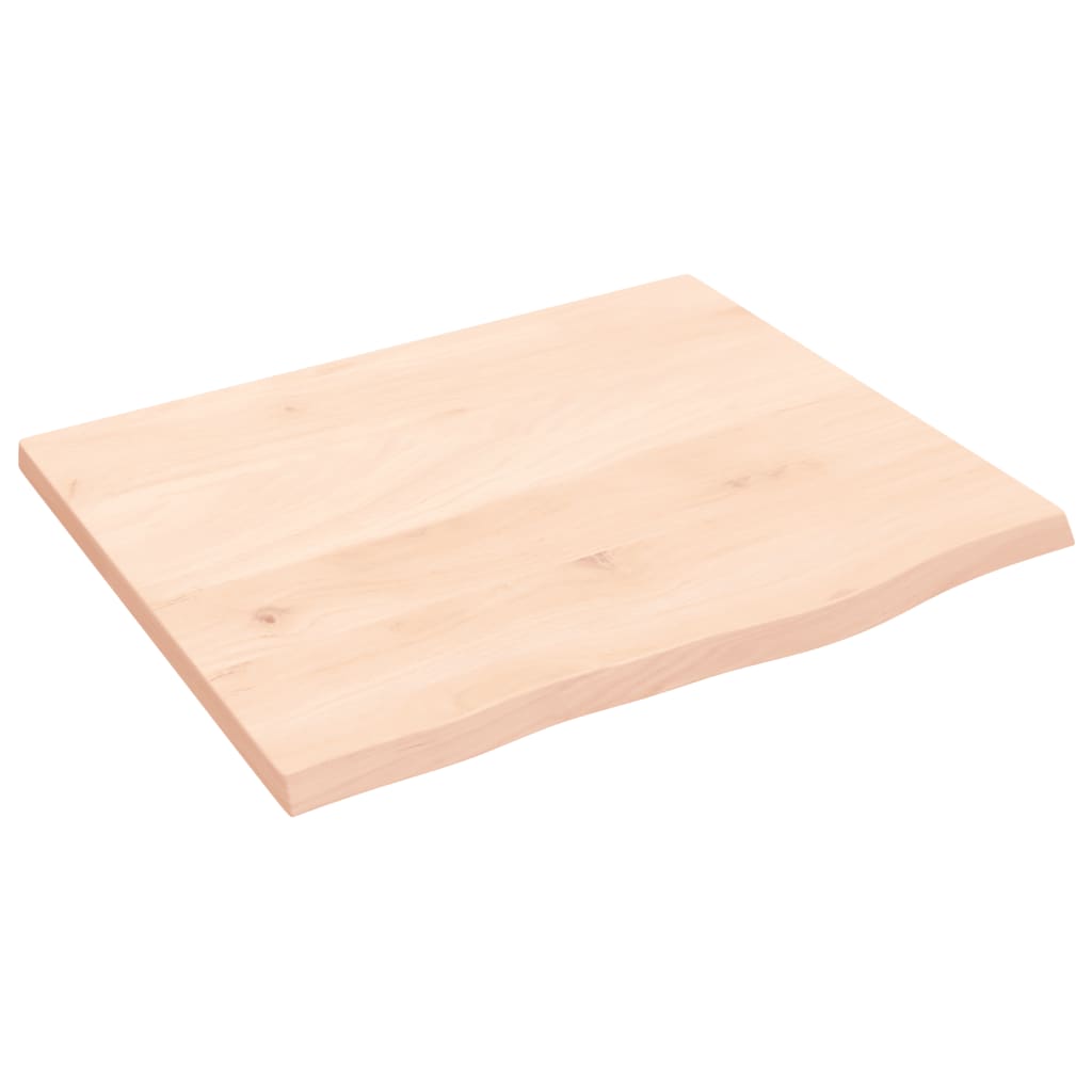 vidaXL Półka, 60x50x2 cm, surowe lite drewno dębowe