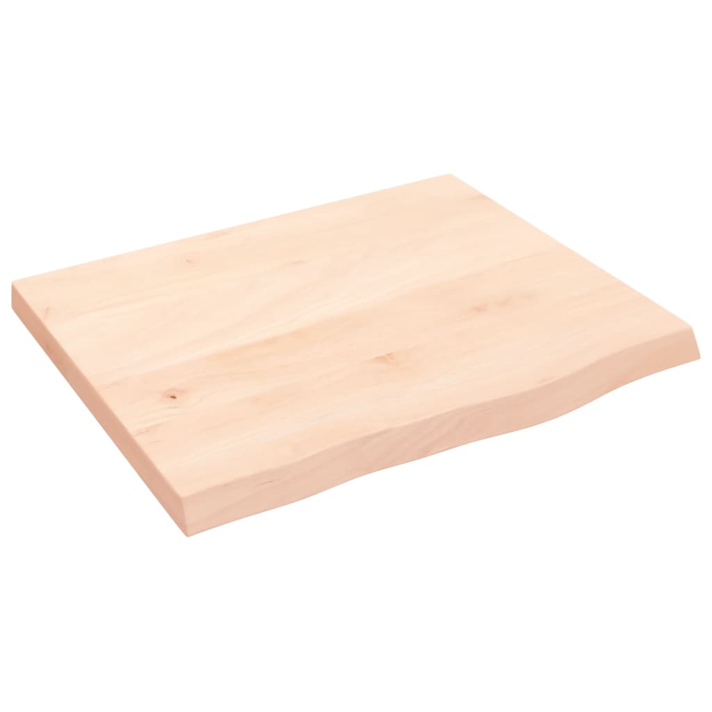 vidaXL Półka, 60x50x(2-4) cm, surowe lite drewno dębowe