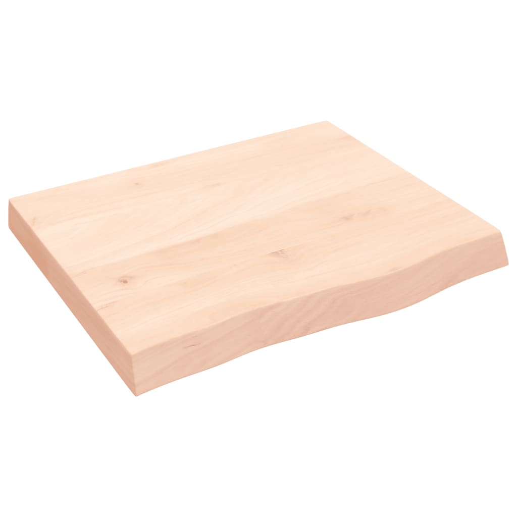 vidaXL Półka, 60x50x(2-6) cm, surowe lite drewno dębowe