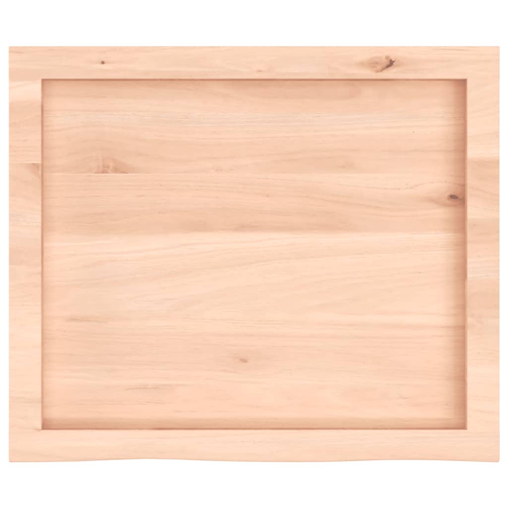 vidaXL Półka, 60x50x(2-6) cm, surowe lite drewno dębowe
