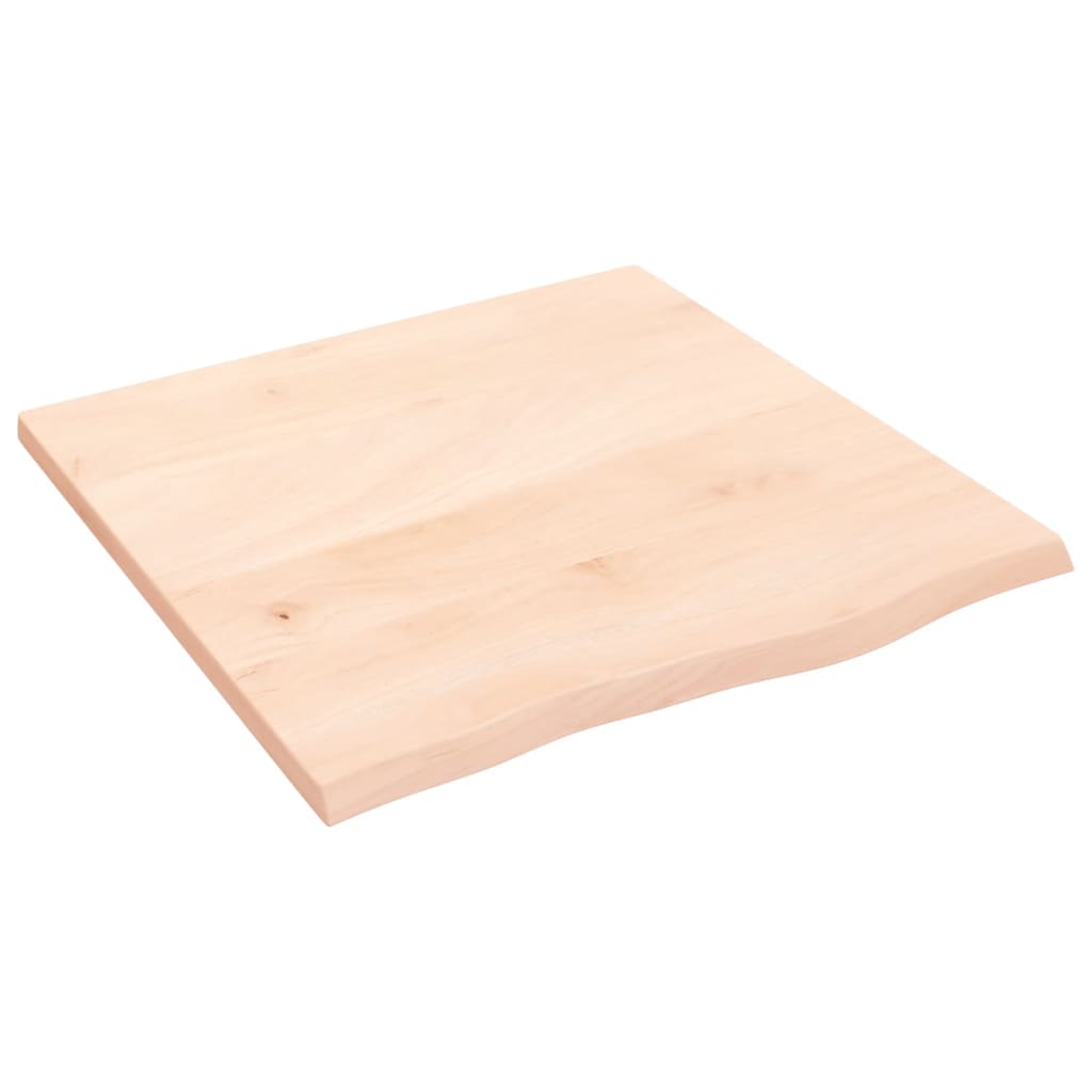 vidaXL Półka, 60x60x2 cm, surowe lite drewno dębowe
