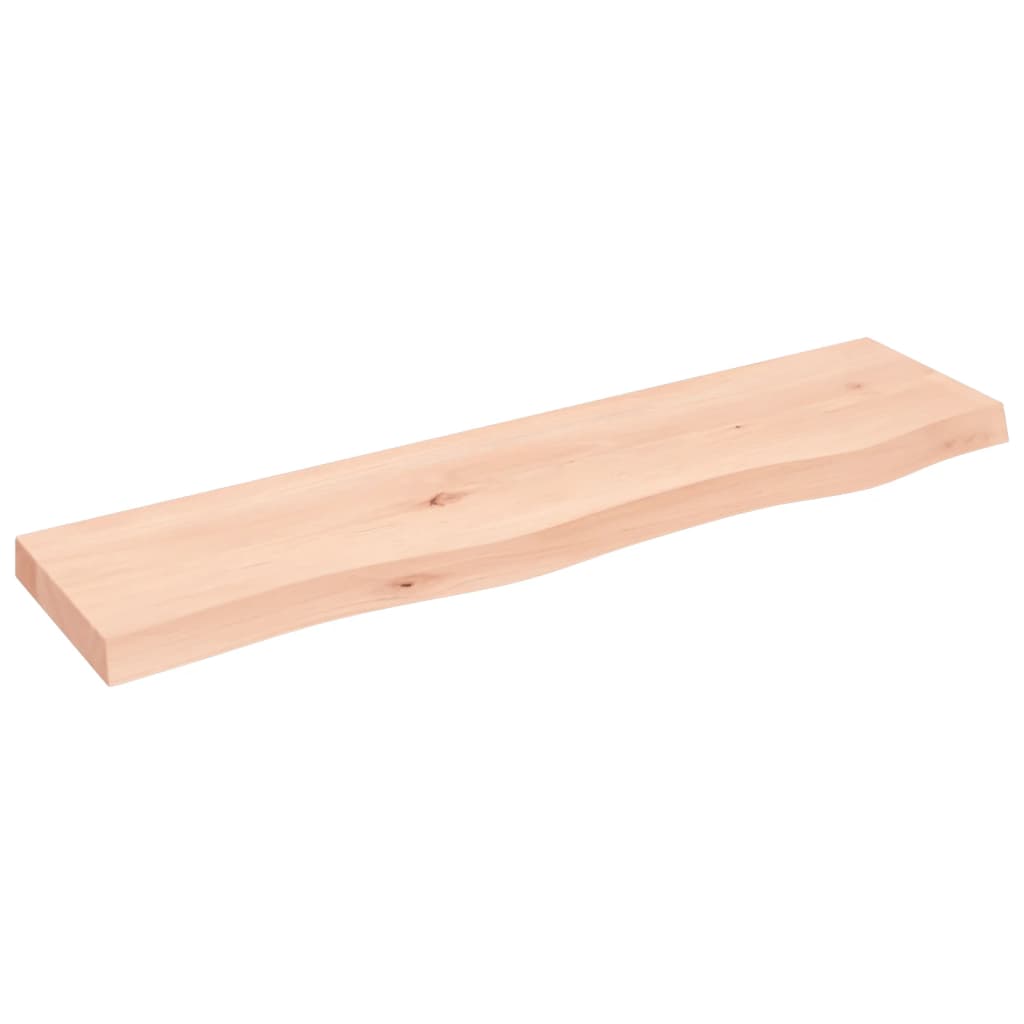 vidaXL Półka, 80x20x4 cm, surowe lite drewno dębowe