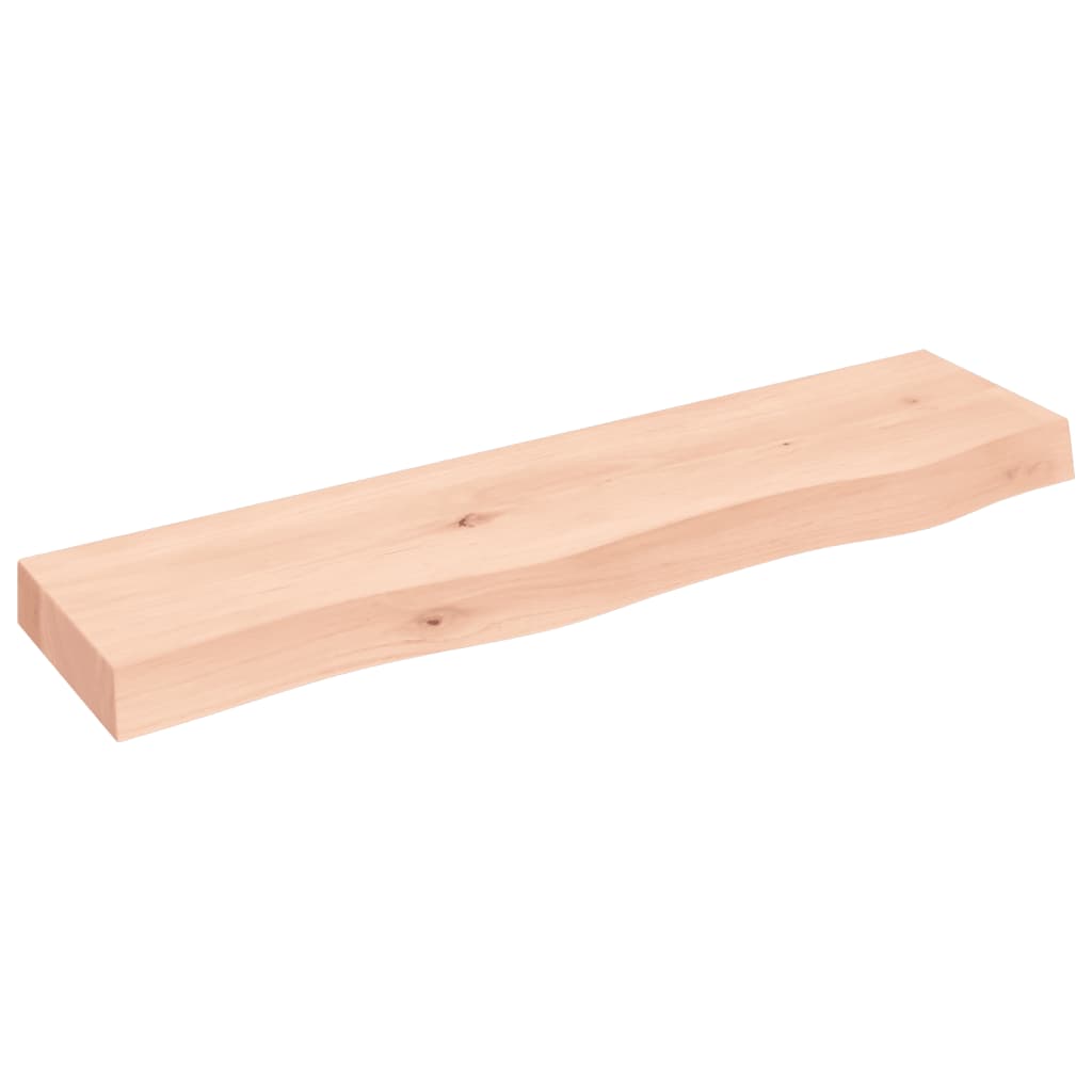 vidaXL Półka, 80x20x6 cm, surowe lite drewno dębowe