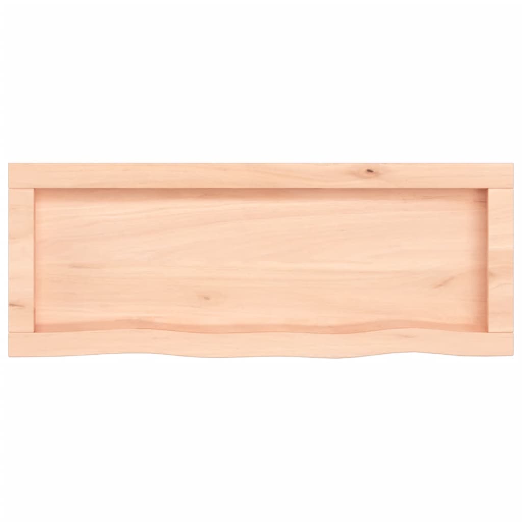 vidaXL Półka, 80x30x(2-4) cm, surowe lite drewno dębowe