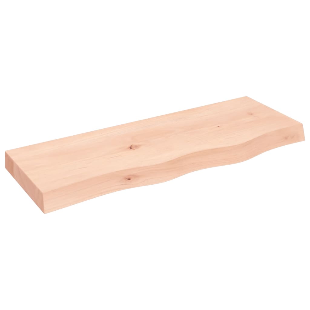 vidaXL Półka, 80x30x(2-6) cm, surowe lite drewno dębowe