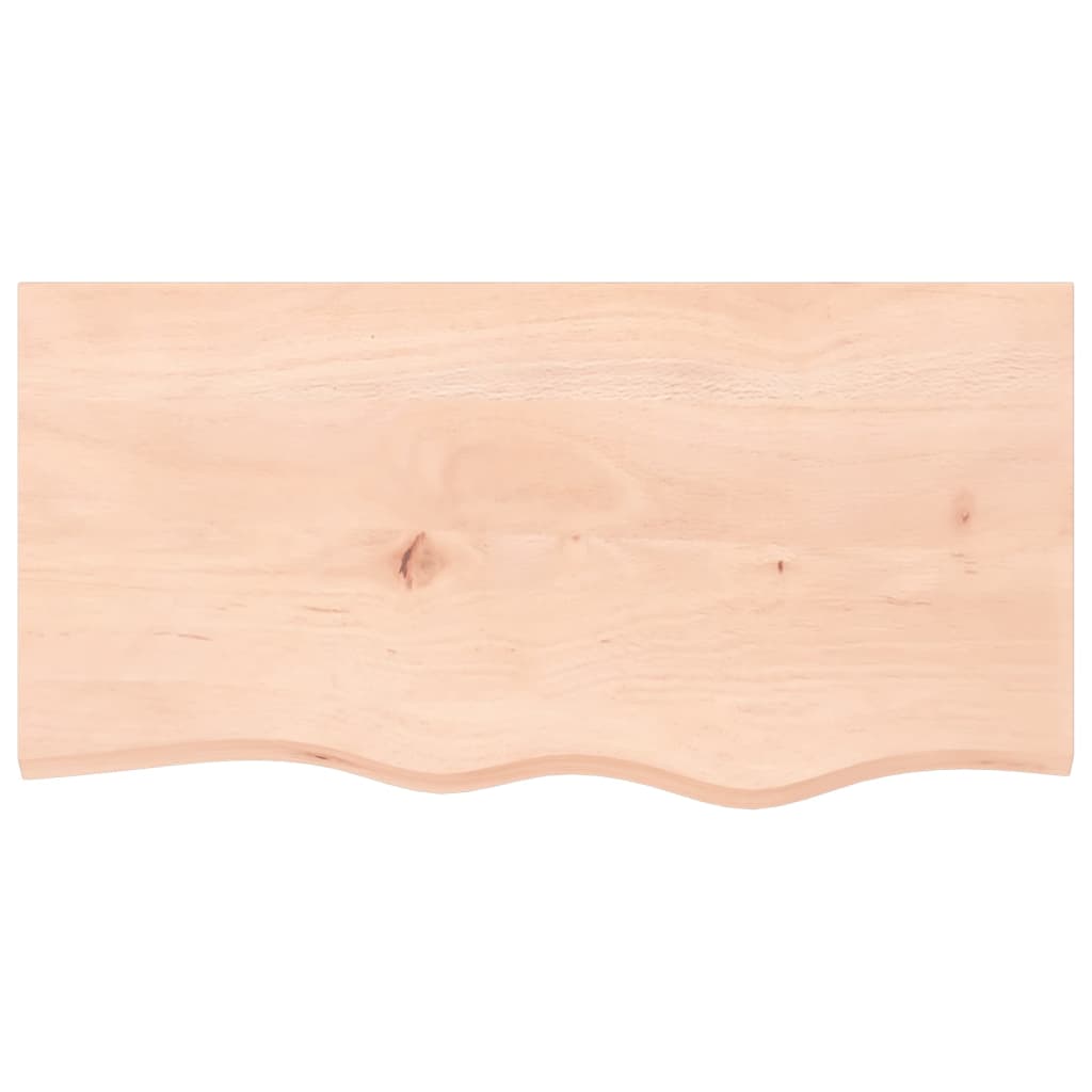 vidaXL Półka, 80x40x2 cm, surowe lite drewno dębowe