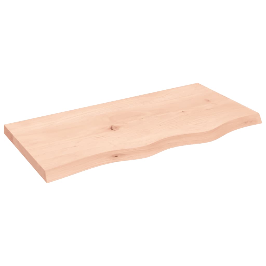 vidaXL Półka, 80x40x(2-4) cm, surowe lite drewno dębowe