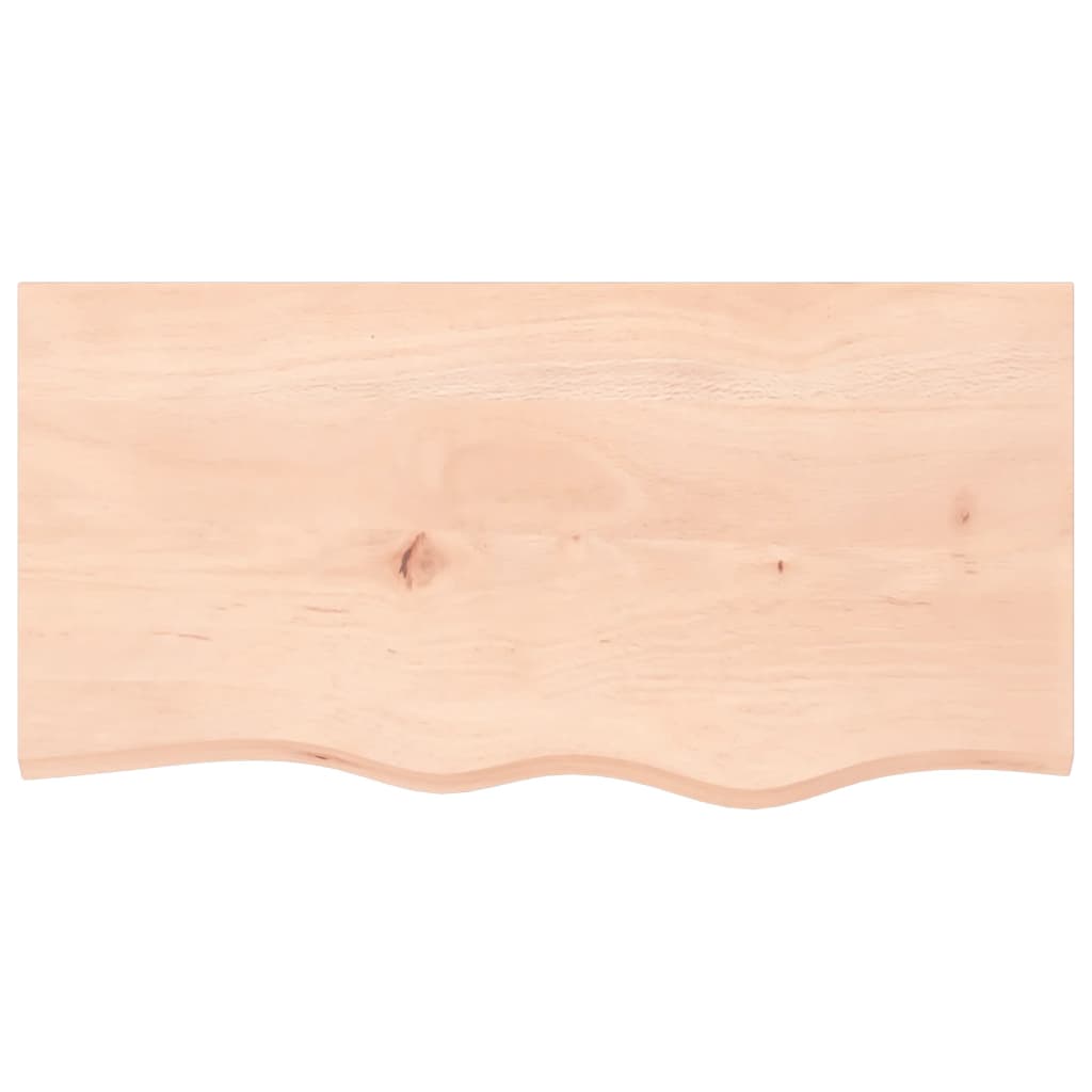 vidaXL Półka, 80x40x(2-6) cm, surowe lite drewno dębowe