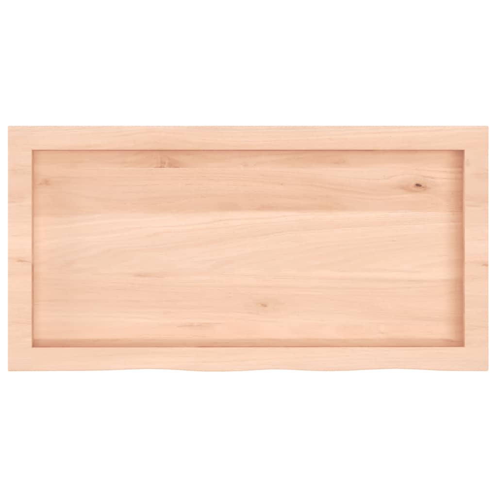 vidaXL Półka, 80x40x(2-6) cm, surowe lite drewno dębowe