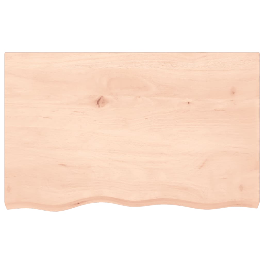 vidaXL Półka, 80x20x2 cm, surowe lite drewno dębowe