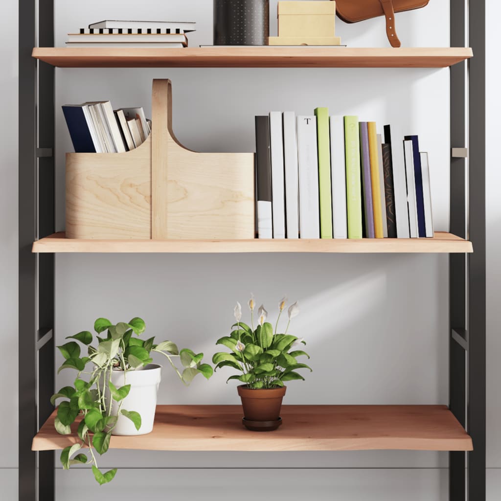 vidaXL Półka, 80x20x2 cm, surowe lite drewno dębowe