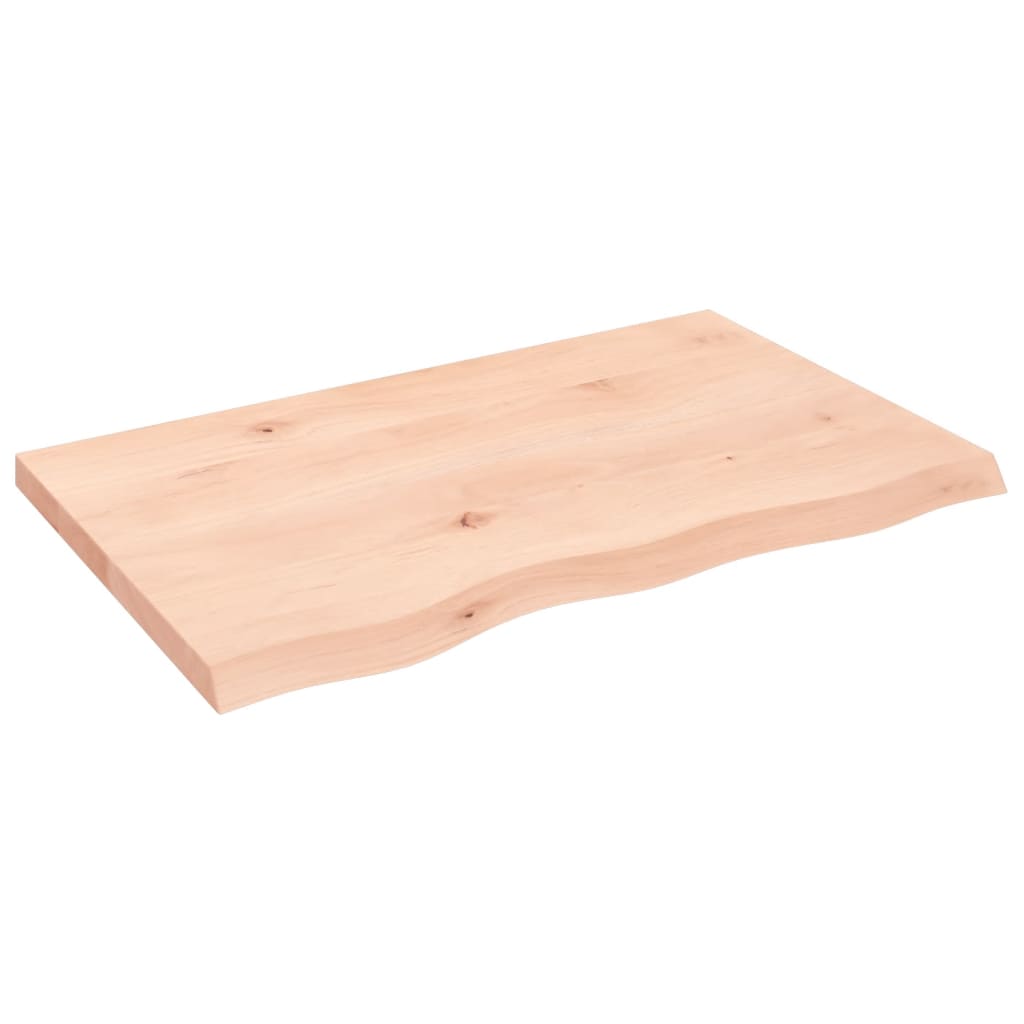 vidaXL Półka, 80x50x(2-4) cm, surowe lite drewno dębowe