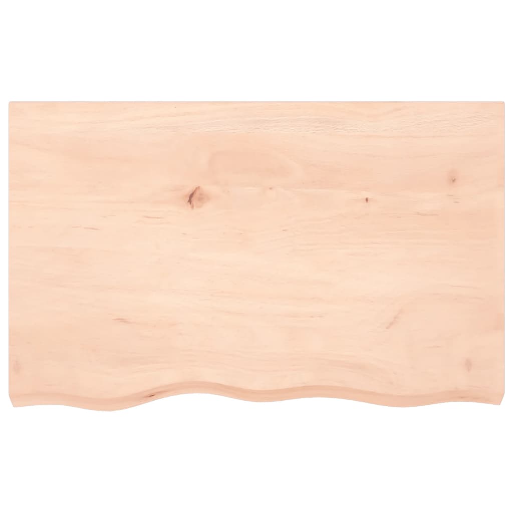 vidaXL Półka, 80x50x(2-4) cm, surowe lite drewno dębowe
