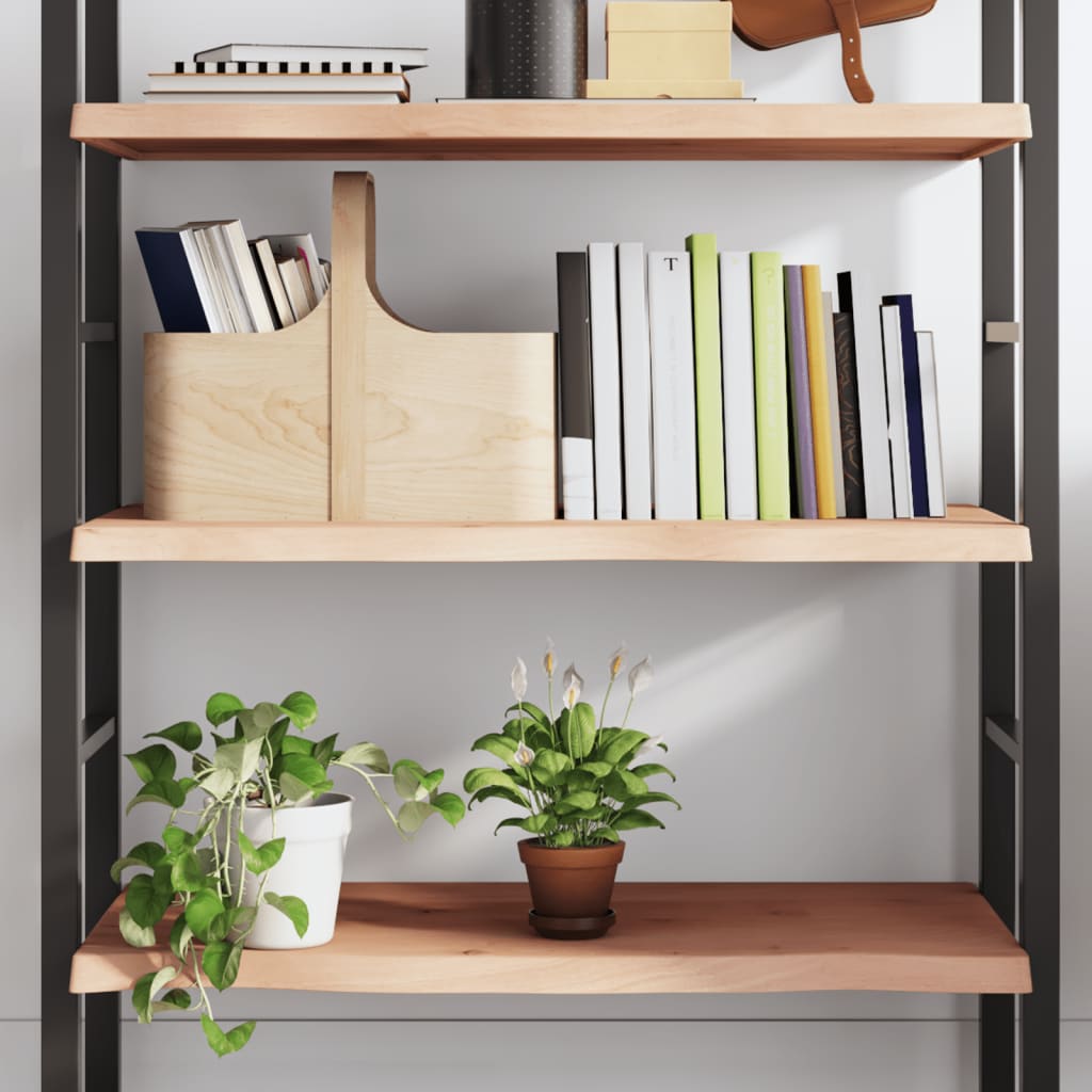 vidaXL Półka, 80x50x(2-4) cm, surowe lite drewno dębowe