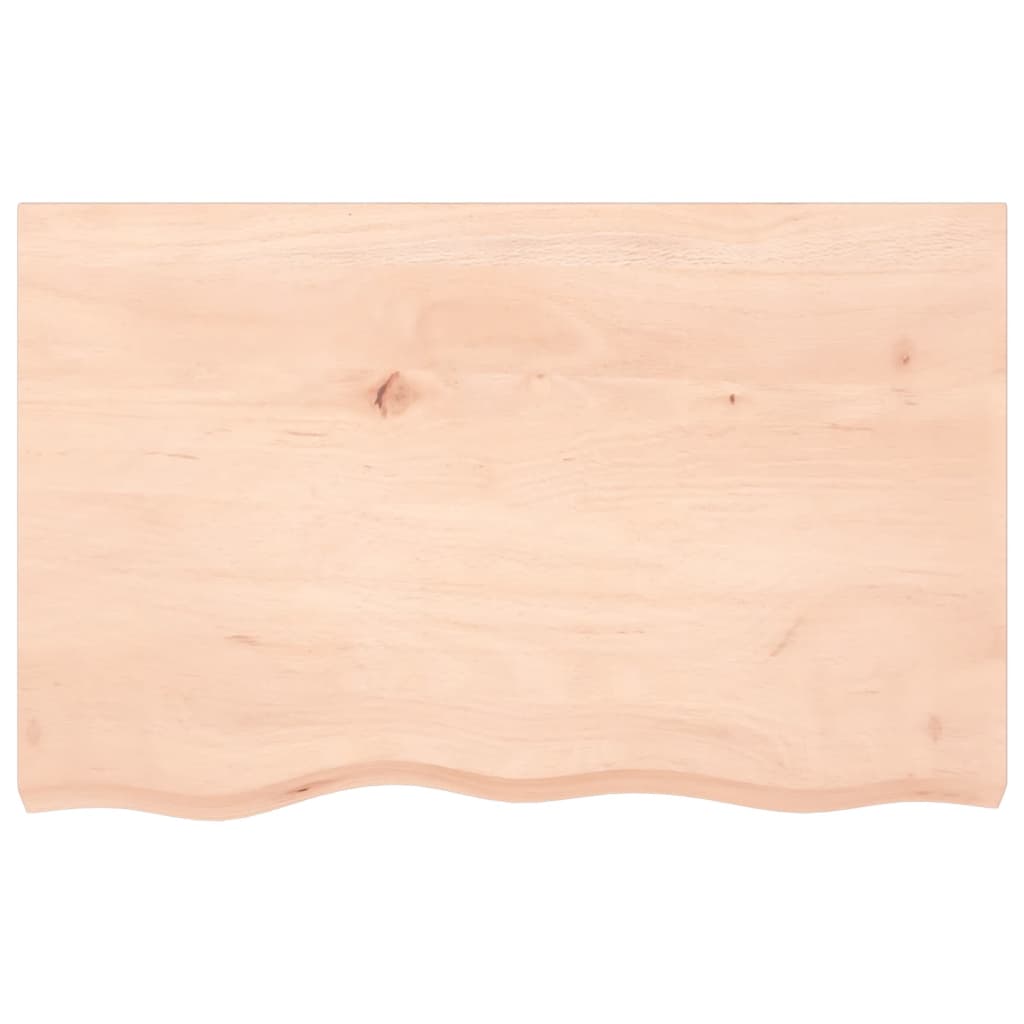 vidaXL Półka, 80x50x(2-6) cm, surowe lite drewno dębowe