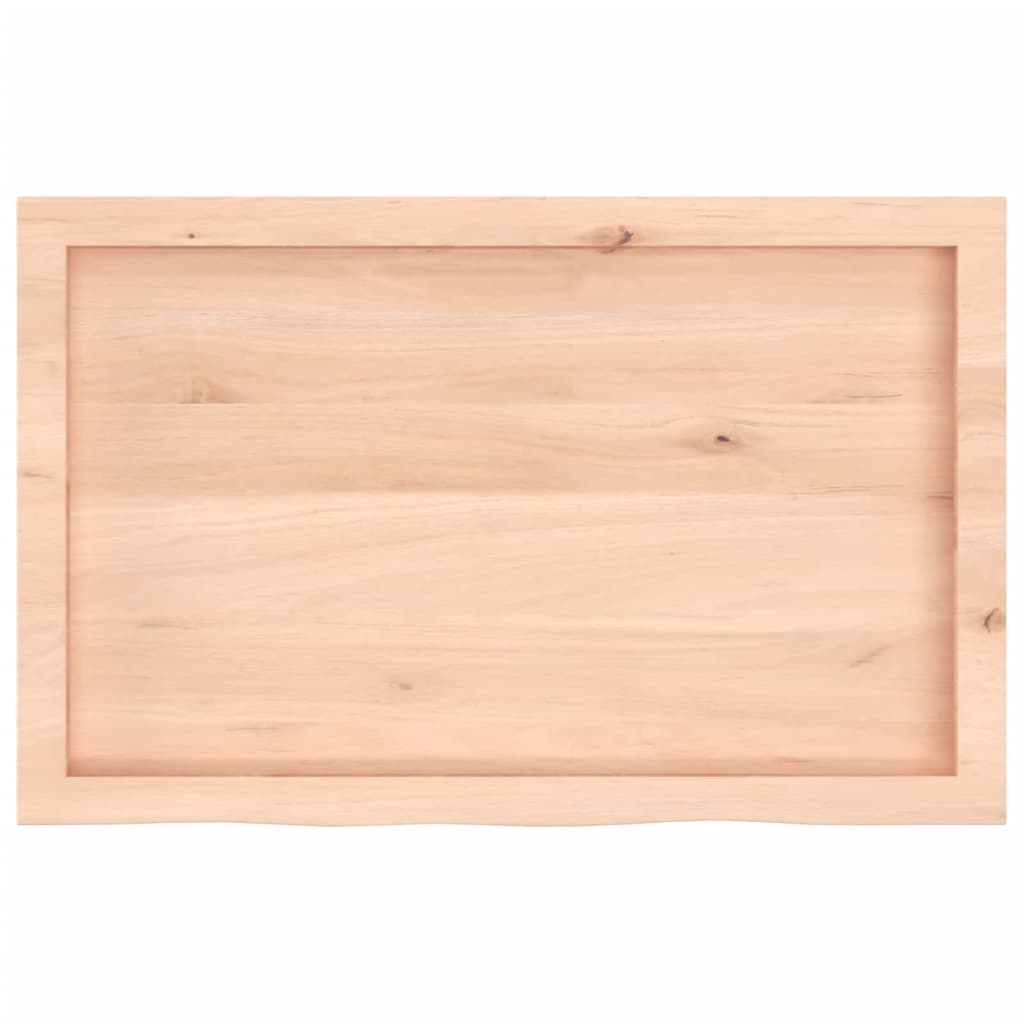 vidaXL Półka, 80x50x(2-6) cm, surowe lite drewno dębowe
