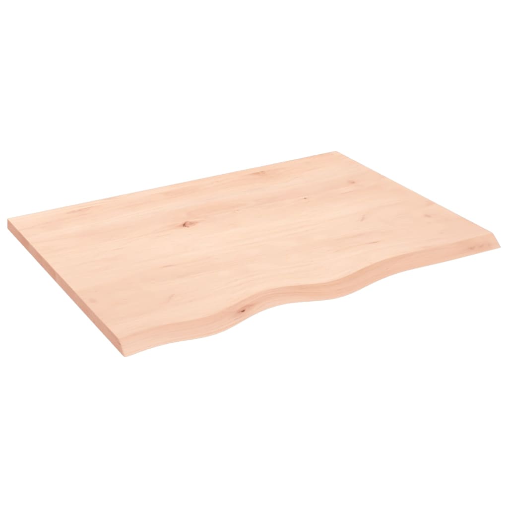 vidaXL Półka, 80x60x2 cm, surowe lite drewno dębowe