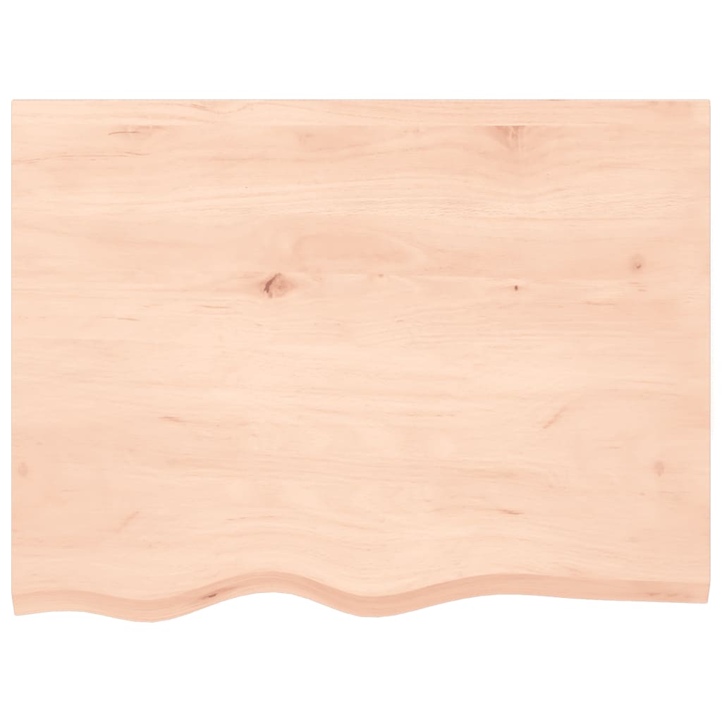vidaXL Półka, 80x60x(2-4) cm, surowe lite drewno dębowe