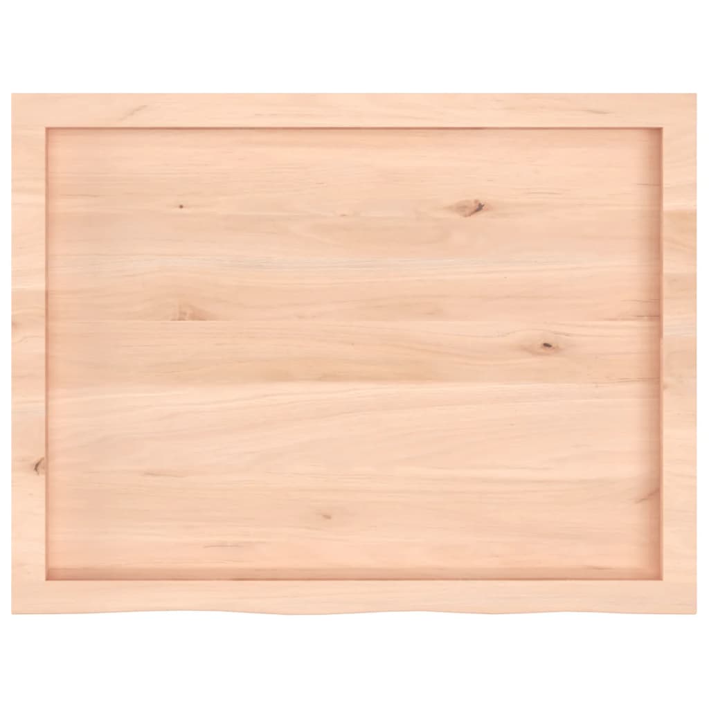 vidaXL Półka, 80x60x(2-4) cm, surowe lite drewno dębowe
