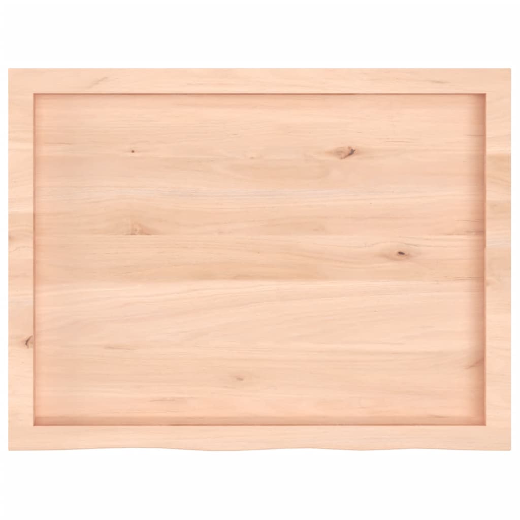 vidaXL Półka, 80x60x(2-6) cm, surowe lite drewno dębowe