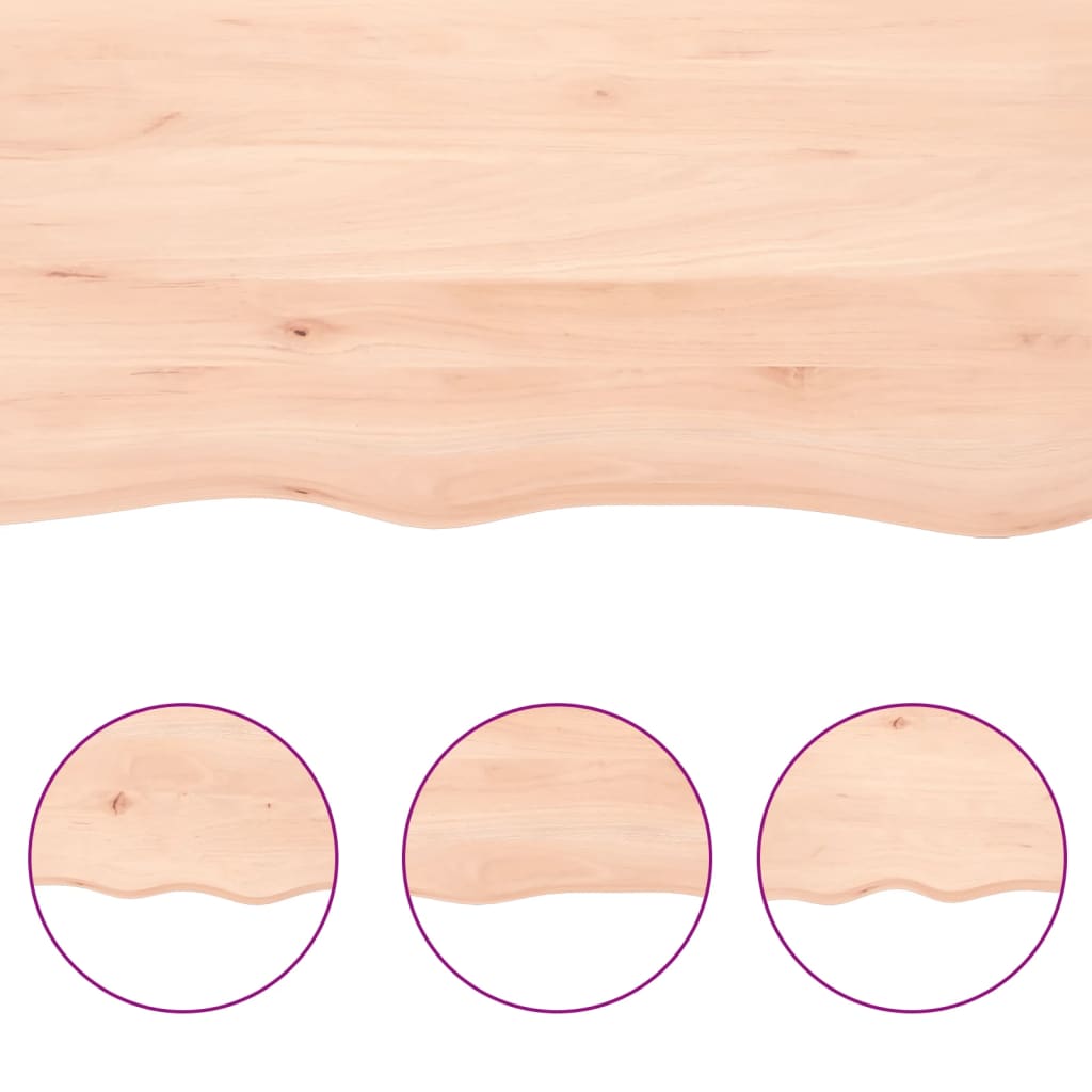 vidaXL Półka, 100x30x(2-6) cm, surowe lite drewno dębowe