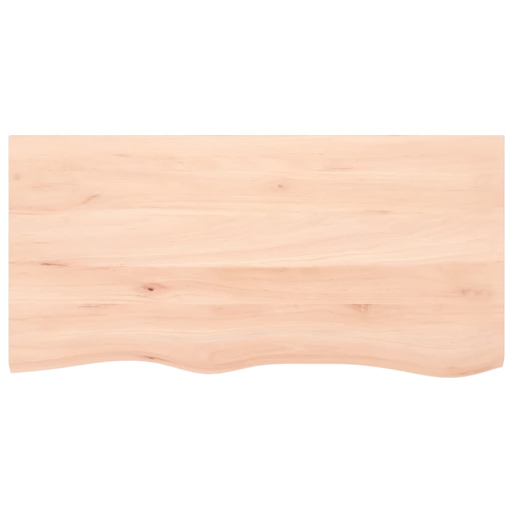 vidaXL Półka, 100x50x2 cm, surowe lite drewno dębowe