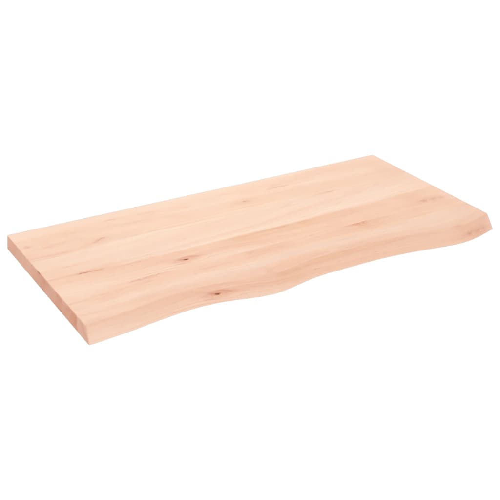 vidaXL Półka, 100x50x(2-4) cm, surowe lite drewno dębowe