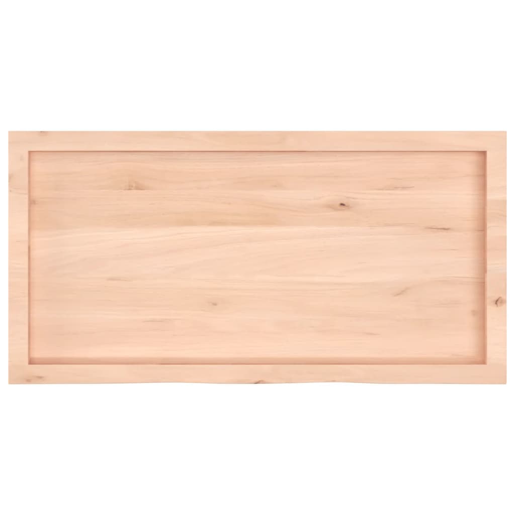 vidaXL Półka, 100x50x(2-4) cm, surowe lite drewno dębowe