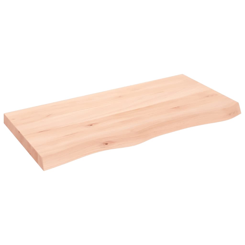 vidaXL Półka, 100x50x(2-6) cm, surowe lite drewno dębowe