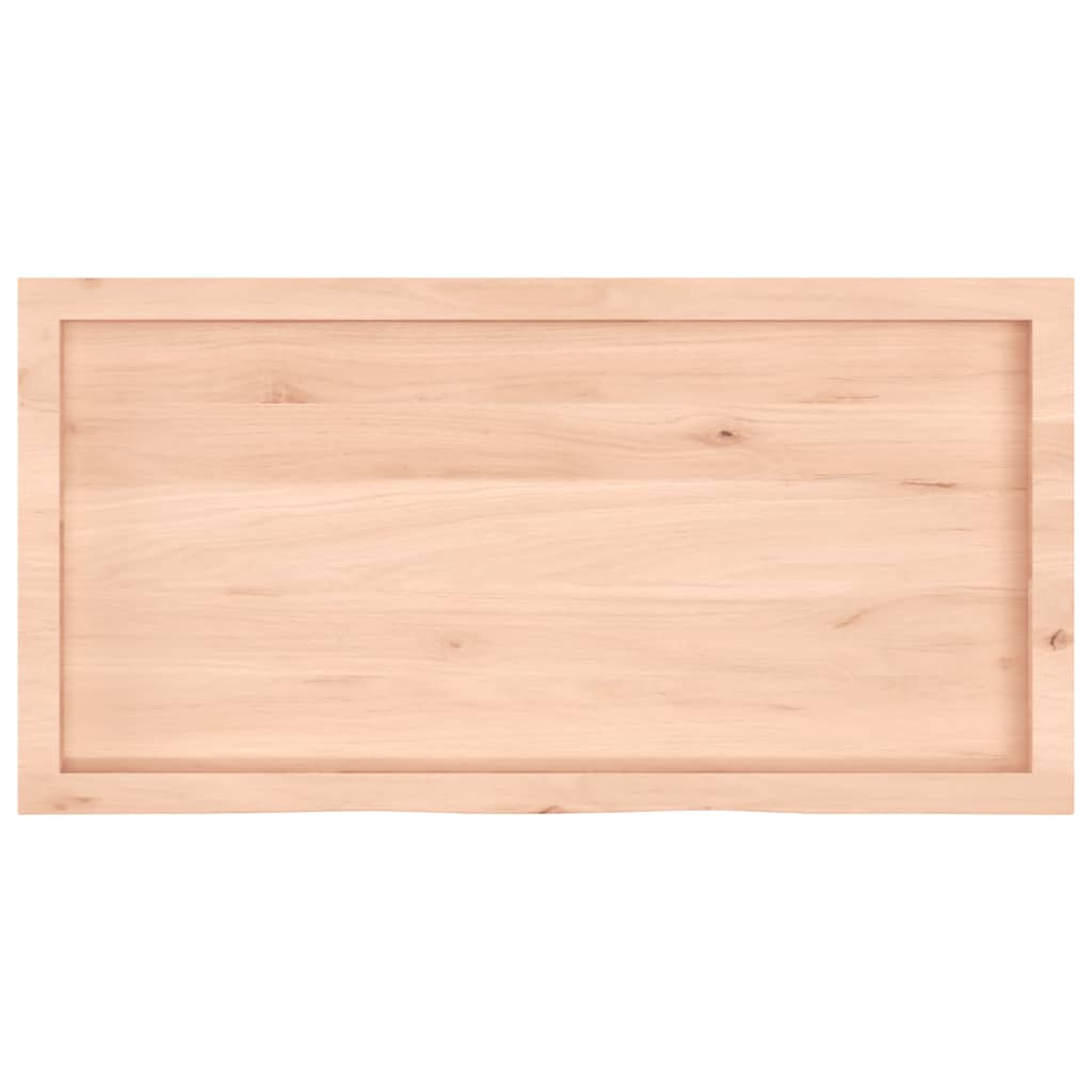 vidaXL Półka, 100x50x(2-6) cm, surowe lite drewno dębowe
