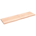 vidaXL Półka, 220x60x(2-6) cm, surowe lite drewno dębowe