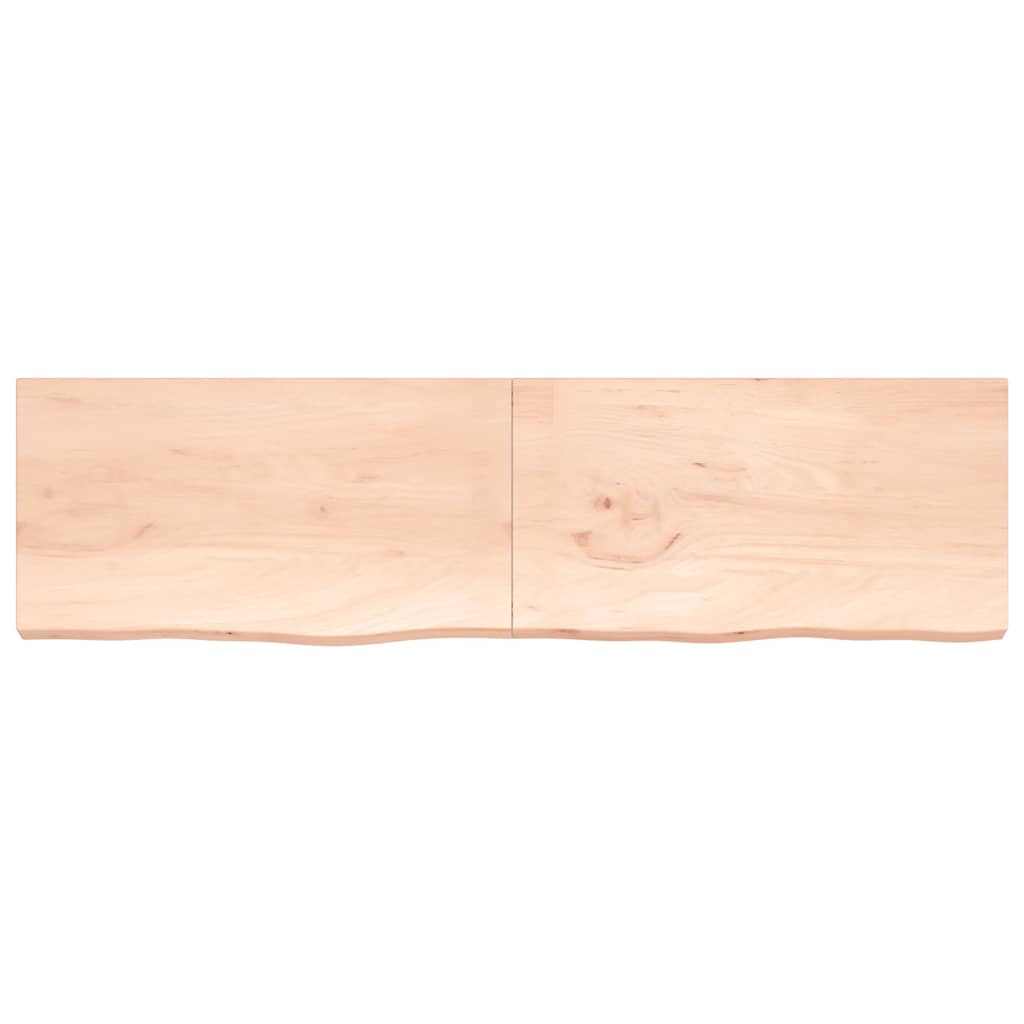 vidaXL Półka, 220x60x(2-6) cm, surowe lite drewno dębowe