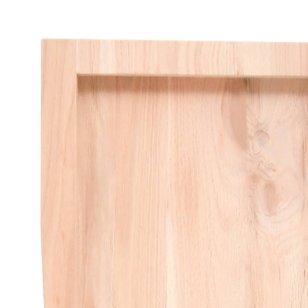vidaXL Półka, 220x60x(2-6) cm, surowe lite drewno dębowe