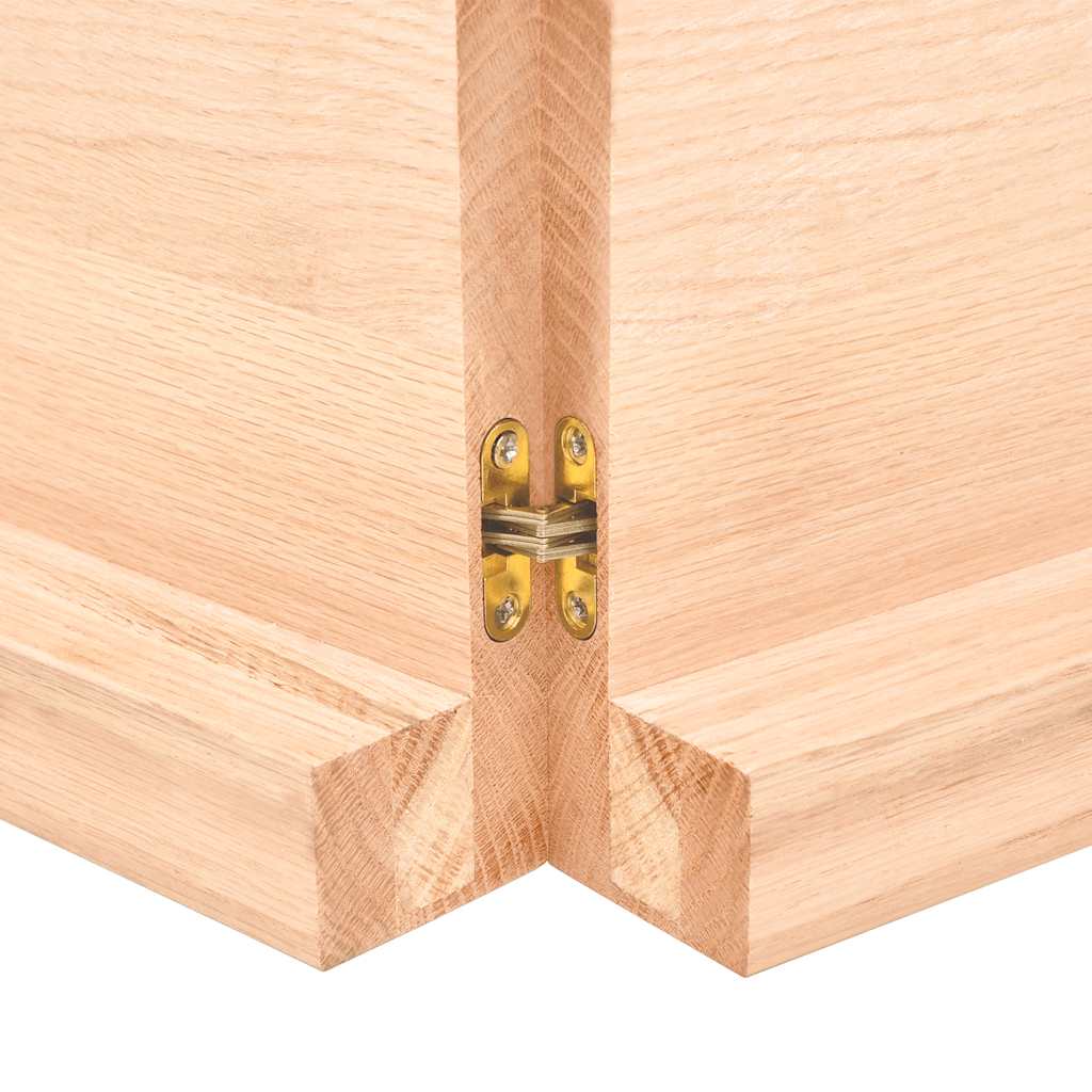 vidaXL Półka, 220x60x(2-6) cm, surowe lite drewno dębowe