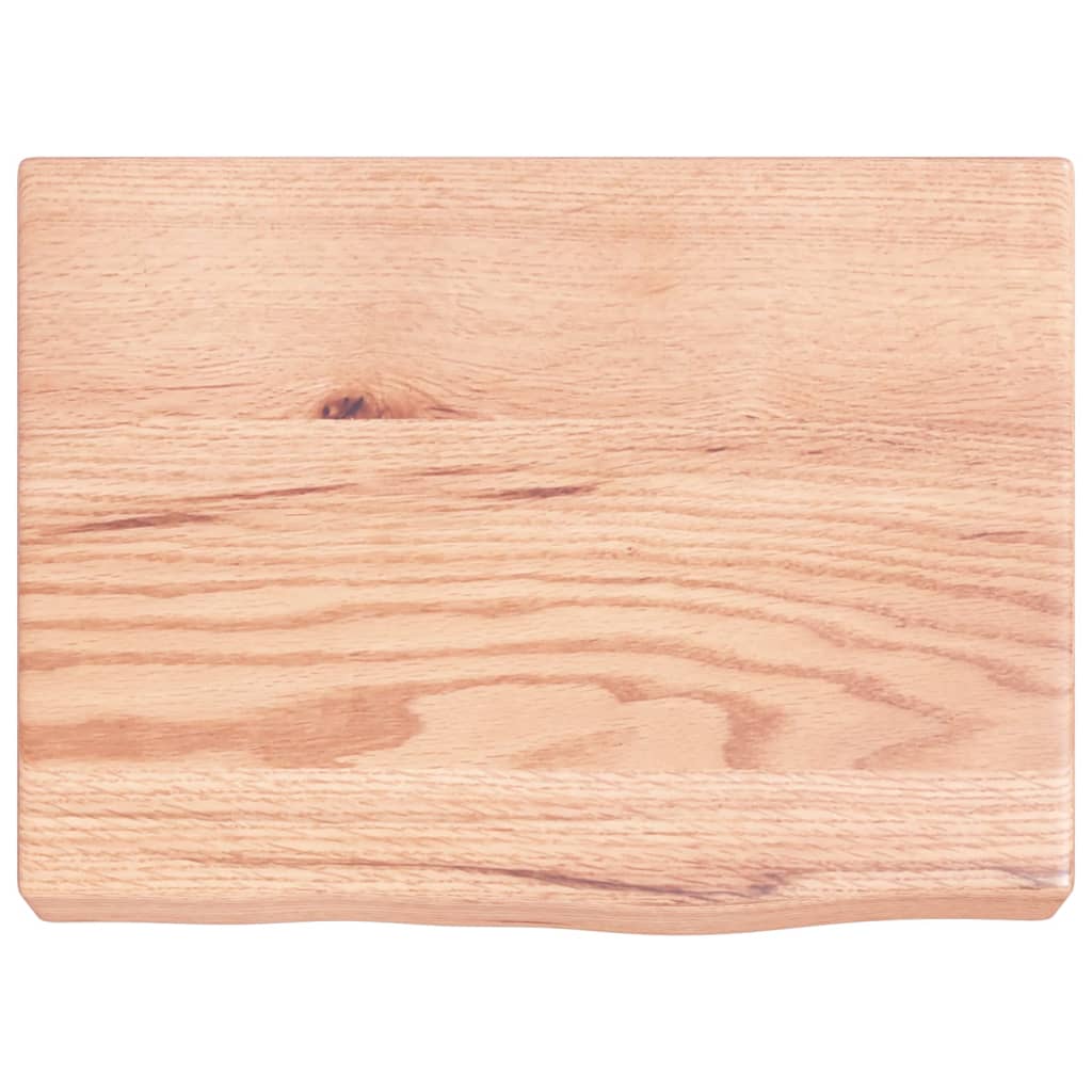 vidaXL Półka, brązowa, 40x30x(2-6) cm, lakierowane lite drewno dębowe